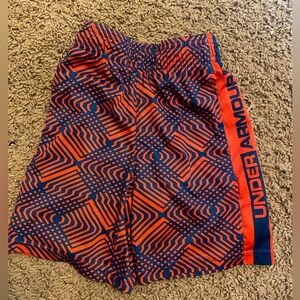 Under Armour Geometric Orange and Blue Shorts